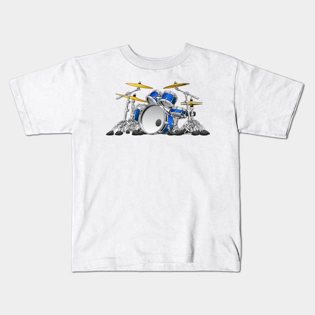 5 Piece Drum Set Cartoon Kids T-Shirt by hobrath